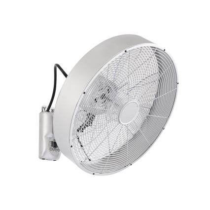 ZEVENTI - Ventilador de pared FANNY 50W/230V Ø 45 cm cromado mate + mando a distancia