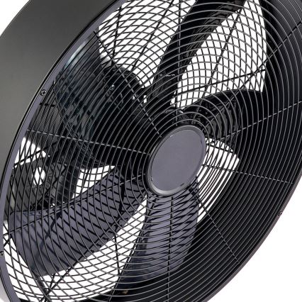 ZEVENTI - Ventilador de pared FANNY 50W/230V, diámetro 45 cm, negro + mando a distancia