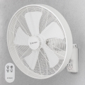 ZEVENTI - Ventilador de pared FREEZE 50W/230V diá. 40 cm blanco + control remoto