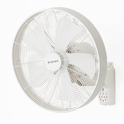 ZEVENTI - Ventilador de pared FREEZE 50W/230V diá. 40 cm blanco + control remoto