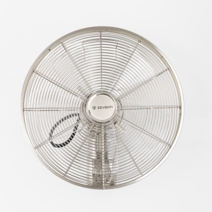ZEVENTI - Ventilador de pared FREEZE 50W/230V diá. 40 cm cromo mate + control remoto
