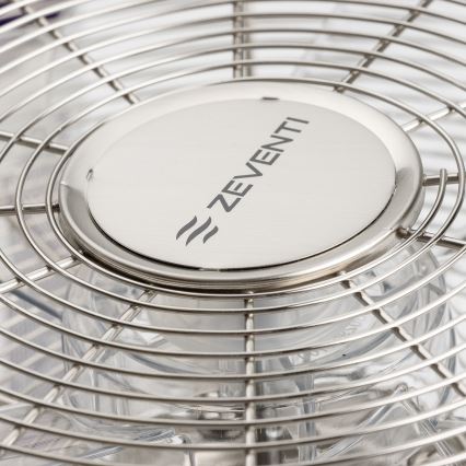 ZEVENTI - Ventilador de pared FREEZE 50W/230V diá. 40 cm cromo mate + control remoto