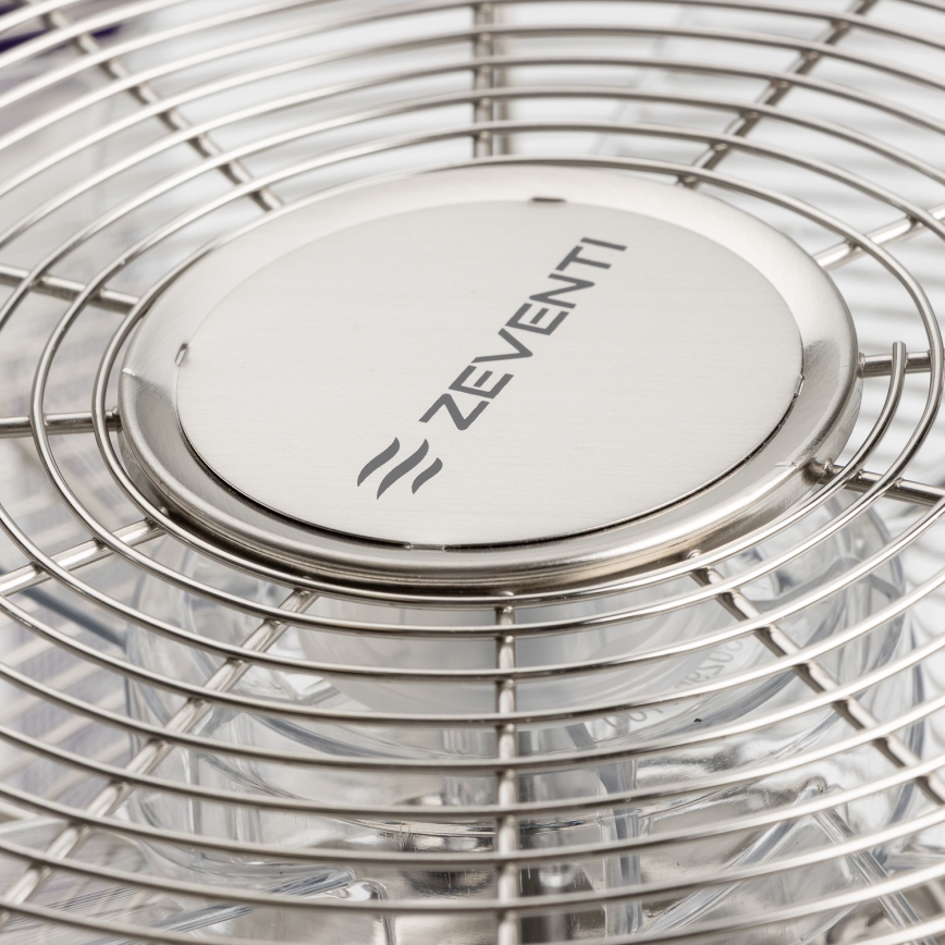 ZEVENTI - Ventilador de pared FREEZE 50W/230V diá. 40 cm cromo mate + control remoto