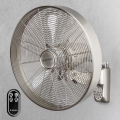 ZEVENTI - Ventilador de pared FREEZE 50W/230V diá. 40 cm cromo mate + control remoto