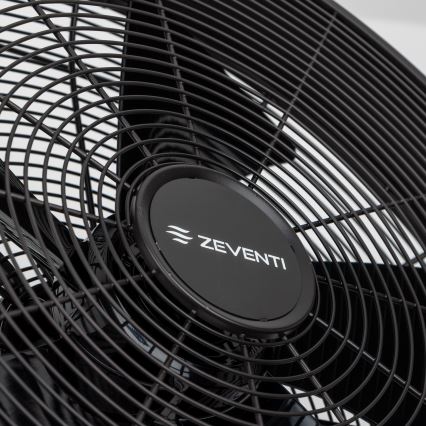 ZEVENTI - Ventilador de pared FREEZE 50W/230V diá. 40 cm negro + control remoto