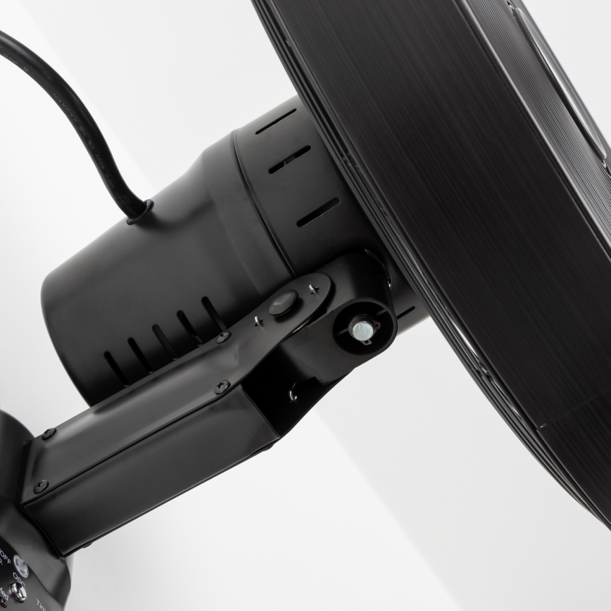 ZEVENTI - Ventilador de pared FREEZE 50W/230V, diámetro 45 cm, negro + mando a distancia