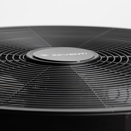 ZEVENTI - Ventilador de pared FREEZE 50W/230V, diámetro 45 cm, negro + mando a distancia