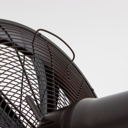 ZEVENTI - Ventilador de pared FREEZE 50W/230V Ø 45 cm negro/marrón + mando a distancia