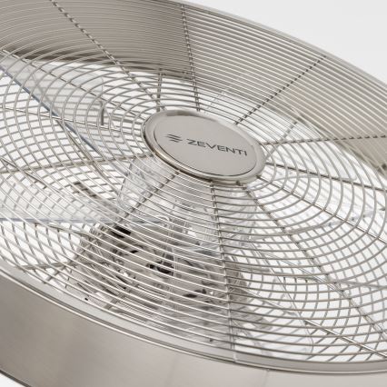 ZEVENTI - Ventilador de pared FREEZE 50W/230V Ø 45 cm cromo mate + control remoto
