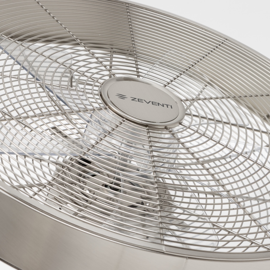 ZEVENTI - Ventilador de pared FREEZE 50W/230V Ø 45 cm cromo mate + control remoto