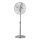 ZEVENTI - Ventilador de pie FLOW 50W/230V 125 cm cromo brillante + control remoto