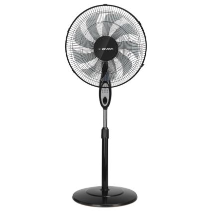 ZEVENTI - Ventilador de pie FLOW 55W/230V 130 cm negro + control remoto