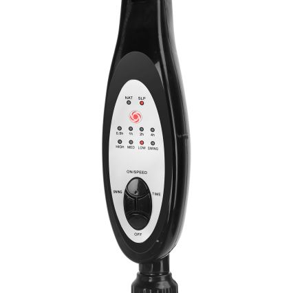 ZEVENTI - Ventilador de pie FLOW 55W/230V 130 cm negro + control remoto