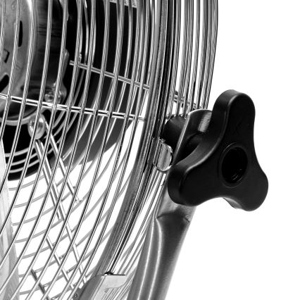 ZEVENTI - Ventilador de pie FLOW 60W/230V 44,5 cm cromado brillante