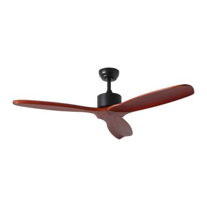 ZEVENTI - Ventilador de techo CUENCA Wi-Fi Tuya negro/roble + control remoto