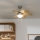 ZEVENTI - Ventilador de techo FAMARA 1xE14/60W/230V beige