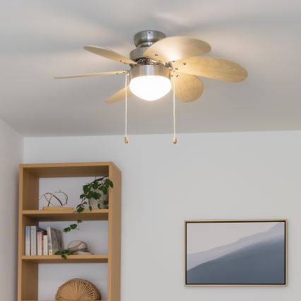 ZEVENTI - Ventilador de techo FAMARA 1xE14/60W/230V beige