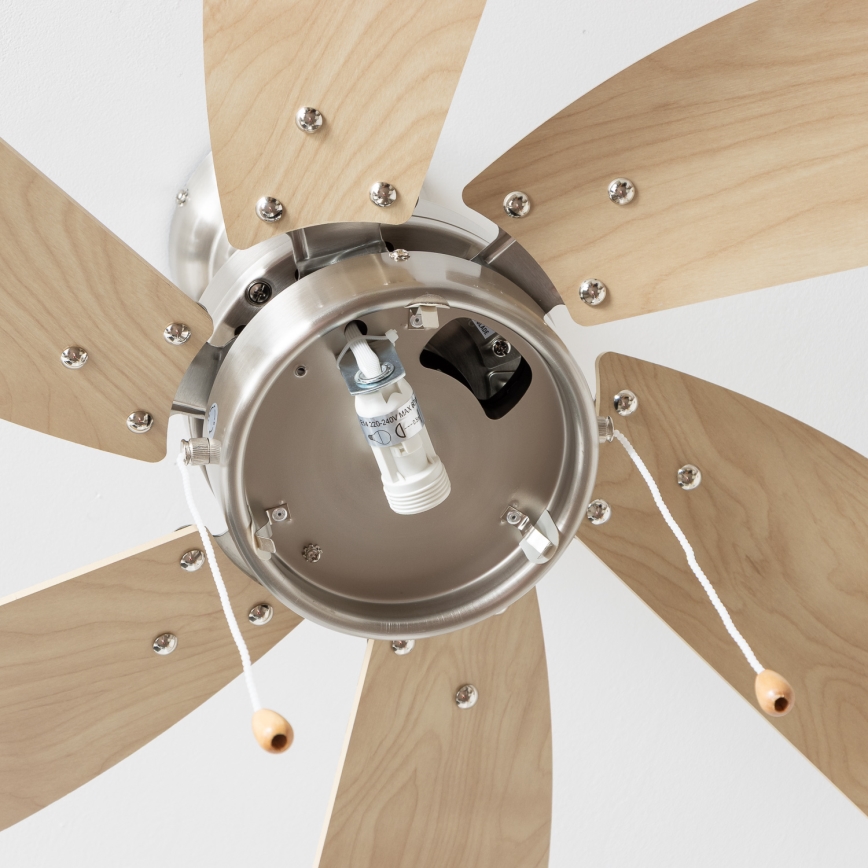 ZEVENTI - Ventilador de techo FAMARA 1xE14/60W/230V beige