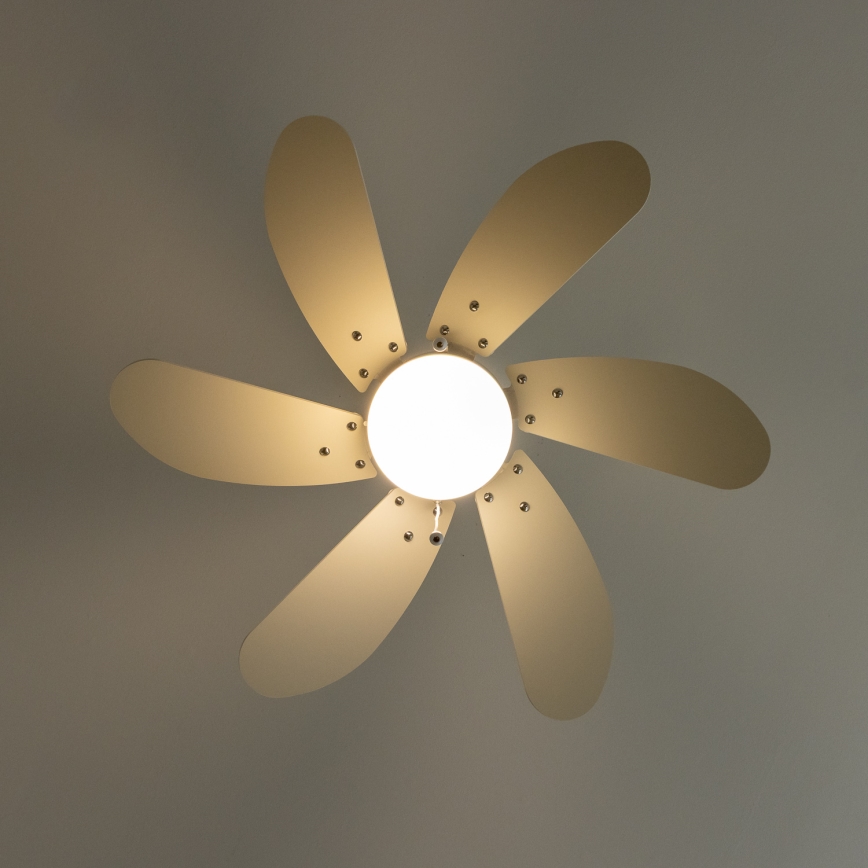 ZEVENTI - Ventilador de techo FAMARA 1xE14/60W/230V blanco
