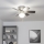 ZEVENTI - Ventilador de techo GALDANA 1xE27/60W/230V gris/blanco