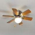 ZEVENTI - Ventilador de techo GALDANA 1xE27/60W/230V marrón/beige