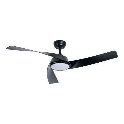 ZEVENTI - Ventilador de techo LED regulable AERYS LED/24W/230V 3000/4000/6000K Wi-Fi Tuya negro + mando a distancia
