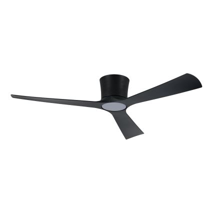 ZEVENTI - Ventilador de techo LED regulable AUREX LED/24W/230V 3000/4000/6000K Wi-Fi Tuya negro + mando a distancia