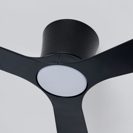 ZEVENTI - Ventilador de techo LED regulable AUREX LED/24W/230V 3000/4000/6000K Wi-Fi Tuya negro + mando a distancia