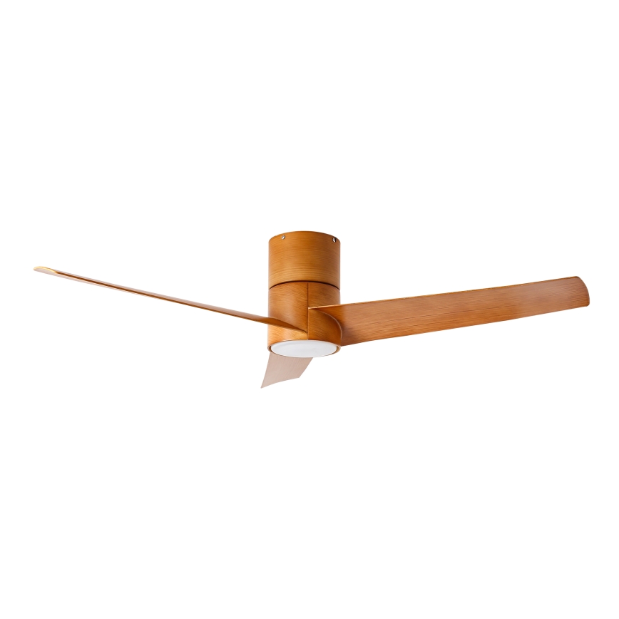 ZEVENTI - Ventilador de techo LED BARROSA LED/18W/230V 3000/4000/6000K Wi-Fi Tuya marrón + mando a distancia