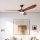 ZEVENTI - Ventilador de techo LED GINOSA LED/18W/230V 3000/4000/6000K Wi-Fi Tuya negro/roble + mando a distancia