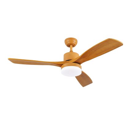 ZEVENTI - Ventilador de techo LED MARE LED/24W/230V 3000/4000/6000K Wi-Fi Tuya roble + mando a distancia