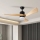 ZEVENTI - Ventilador de techo LED NATURITO LED/18W/230V 3000/4000/6000K Wi-Fi Tuya negro/roble + mando a distancia