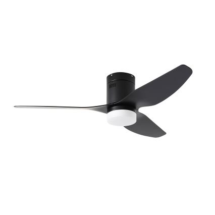 ZEVENTI - Ventilador de techo LED PADUA LED/18W/230V 3000/4000/6000K Wi-Fi Tuya negro + mando a distancia