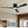 ZEVENTI - Ventilador de techo LED regulable AUREX LED/24W/230V 3000/4000/6000K Wi-Fi Tuya negro + mando a distancia