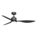ZEVENTI - Ventilador de techo LED regulable ULUWATU LED/20W/230V 2700-6500K 132 cm negro + mando a distancia