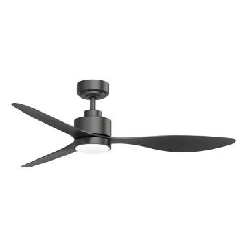 ZEVENTI - Ventilador de techo LED regulable ULUWATU LED/20W/230V 2700-6500K 132 cm negro + mando a distancia