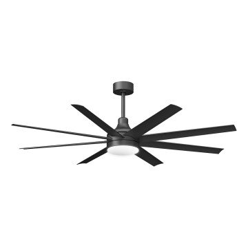 ZEVENTI - Ventilador de techo LED regulable WALKIKI LED/24W/230V 2700-6500K 165 cm negro + mando a distancia