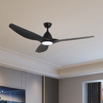 ZEVENTI - Ventilador de techo LED URBINO LED/20W/230V 3000/4000/6000K Wi-Fi Tuya negro + mando a distancia