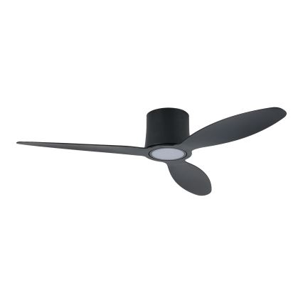 ZEVENTI - Ventilador de techo LED regulable VENTORA LED/24W/230V 3000/4000/6000K Wi-Fi Tuya negro + control remoto