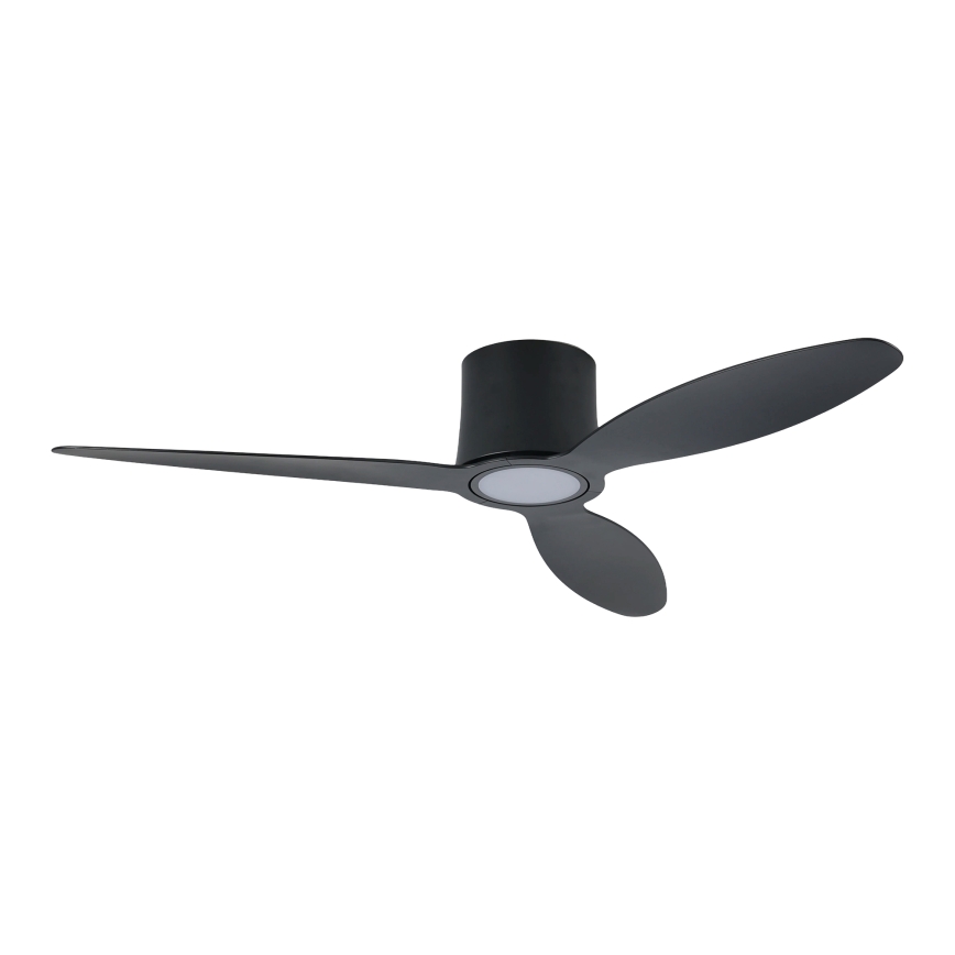 ZEVENTI - Ventilador de techo LED regulable VENTORA LED/24W/230V 3000/4000/6000K Wi-Fi Tuya negro + control remoto