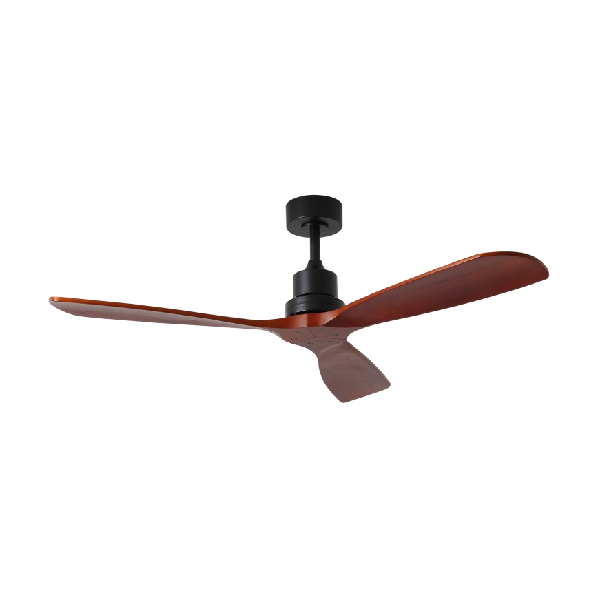 ZEVENTI - Ventilador de techo LIONI Wi‑Fi Tuya negro/roble + control remoto