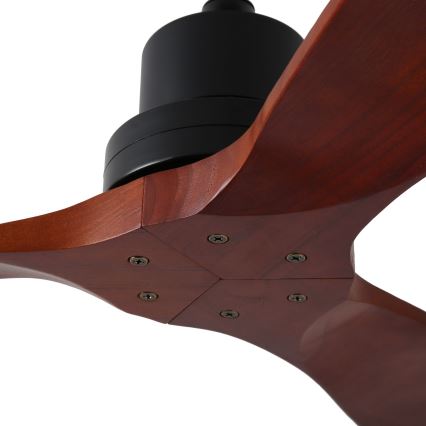 ZEVENTI - Ventilador de techo LIONI Wi‑Fi Tuya negro/roble + control remoto