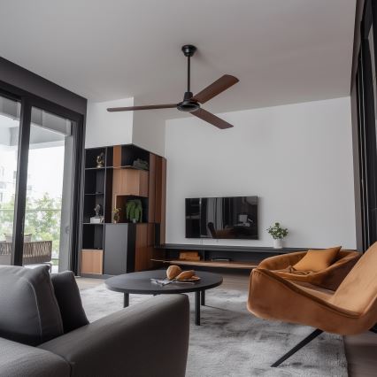 ZEVENTI - Ventilador de techo TOFINO marrón