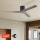ZEVENTI - Ventilador de techo VELLON Wi-Fi negro/nogal + control remoto
