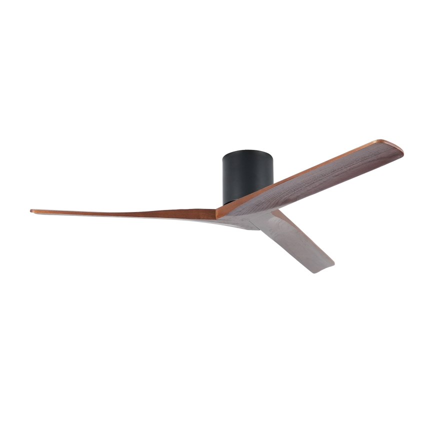 ZEVENTI - Ventilador de techo VELLON Wi-Fi negro/nogal + control remoto