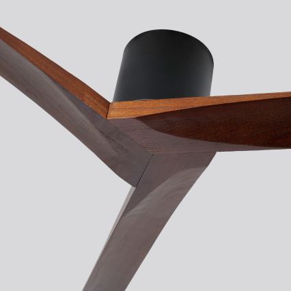 ZEVENTI - Ventilador de techo VELLON Wi-Fi negro/nogal + control remoto