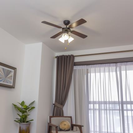 ZEVENTI - Ventilador de techo ZURRIOLA 3xE27/60W/230V