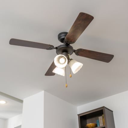 ZEVENTI - Ventilador de techo ZURRIOLA 3xE27/60W/230V