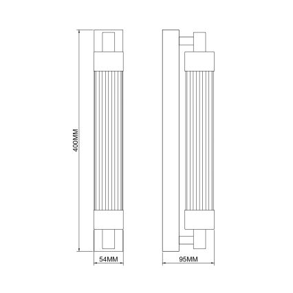 Zuma Line - Lámpara de pared LED/8W/230V negra