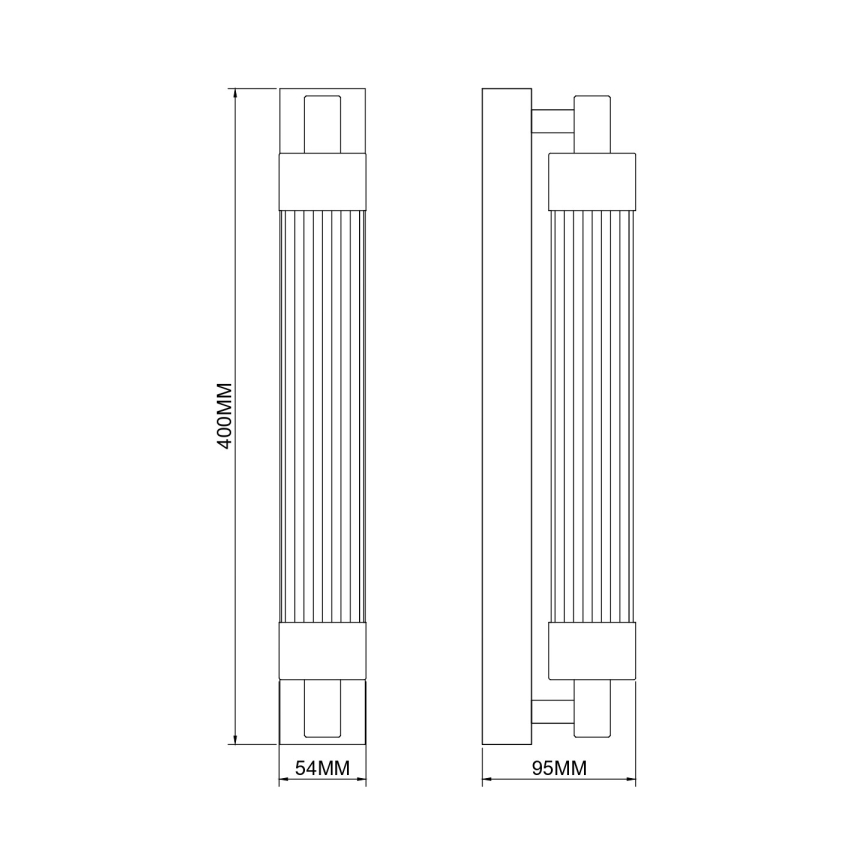 Zuma Line - Lámpara de pared LED/8W/230V negra